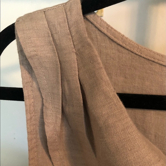 ITALIAN LINEN DRESS FROM MILAN. TAUPE COLOR & IN EUC! ACTUALLY BOUGHT IN MILAN!! - Picture 4 of 8